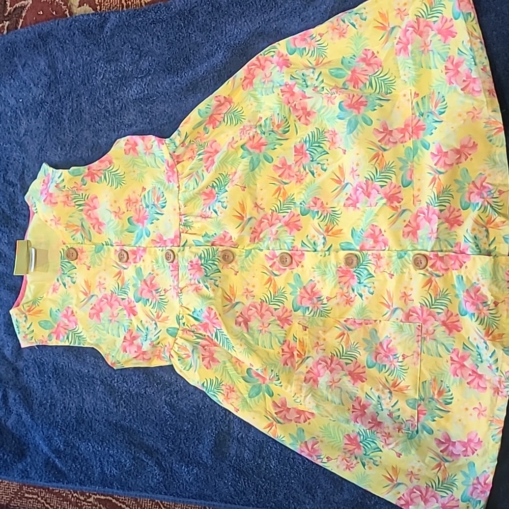 Penelope Mack Yellow Floral Kids Dress